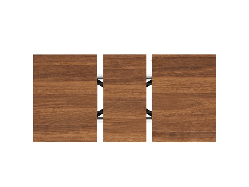  Table extensible effet bois foncé avec pied étoile, 120 à 160 cm Fay Lum - Conforama R