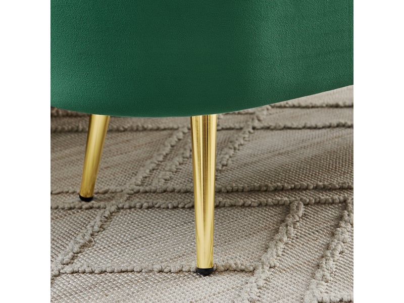  Banc de rangement multifonction en tissu velours vert pieds métal cadre massif 20 l 110x40x42 cm pour chambre salon entrée chaussures  - Conforama E