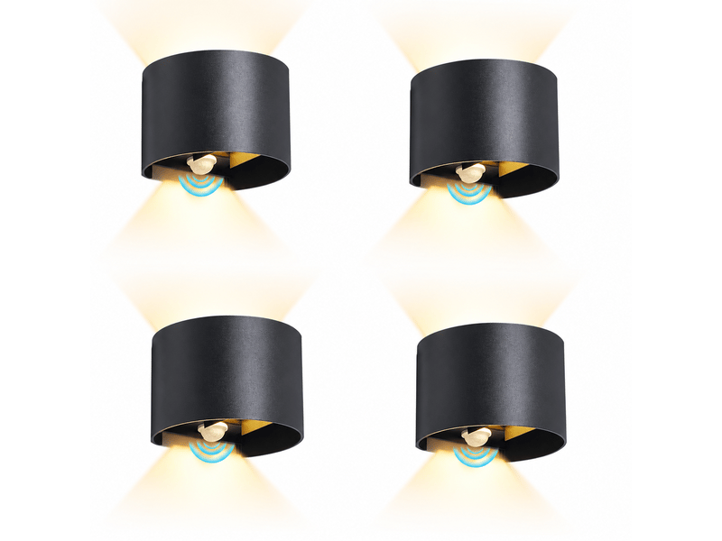  Zmh applique murale led noire 3000 k appliques murales d'extérieur ip54 éclairage up down pour l'entrée ZMH - Conforama A