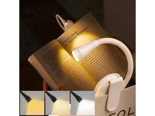 Lampe de lecture à clipser led rechargeable usb, mini lampe portable pour chevet, bureau et étudiants