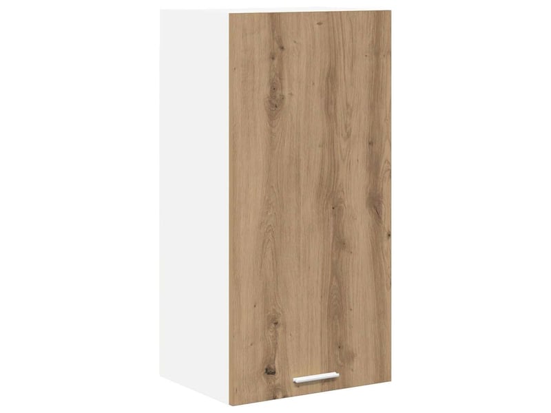  Meuble de rangement cuisine, armoire suspendue chêne artisan et blanc 40x31x80cm  - Conforama A