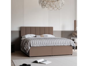 Lit coffre 200x200 cm IDOHOME ZELTO coloris marron