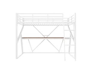Lit mezzanine 90x200 cm <strong>ZOVIRA</strong>  <strong></strong> coloris blanc