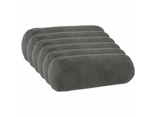Lot de 6 coussins avec oreiller, coussins décoratifs heerlen gris foncé velours cf50849