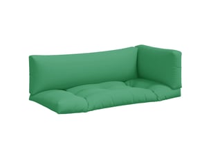 Lot de 3 coussins de palette, coussins de canapé vert tissu cf59722