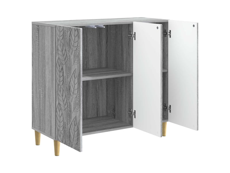  Buffet - bahut - meuble de rangement sonoma gris 89 x 34,5 x 80 cm bois d'ingénierie  - Conforama D