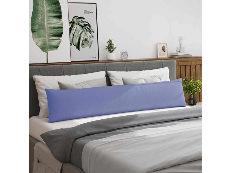  Lot de 2 coussins de canapé, coussins décoratifs tissu bleu denim 200 x 40 cm cf58785  - Conforama D