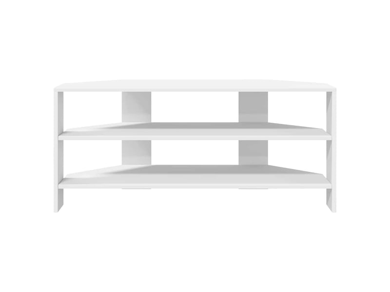  Meuble tv - banc tv - meuble de rangement d'angle 102x40,5x45cm blanc bois d'ingénierie  - Conforama E