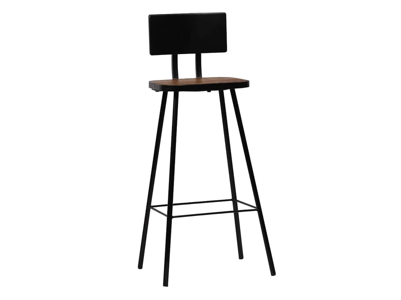  Lot de 2 tabouret de bar, chaise de bar bois massif de récupération shl24879  - Conforama A