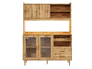 Buffet 0 porte(s) 0 tiroir(s) evarich - 130 cm coloris naturel