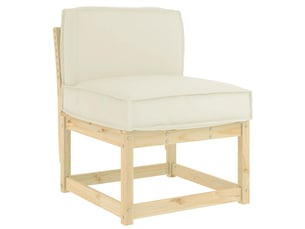 Coussin pour chaisecanapé crème 60 x 40 x 12 cm tissu oxford cf51361