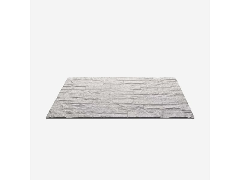 Panneau mural 3d effet pierre en polyuréthane 12 pièces 120x60 cm - blanc  - Conforama E