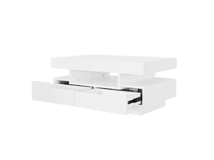 Table basse rectangulaire coloris blanc   - 50 cmx80 cm
