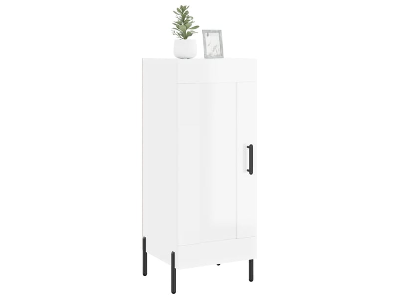  Buffet - bahut - meuble de rangement blanc brillant 34,5x34x90 cm bois d'ingénierie  - Conforama C