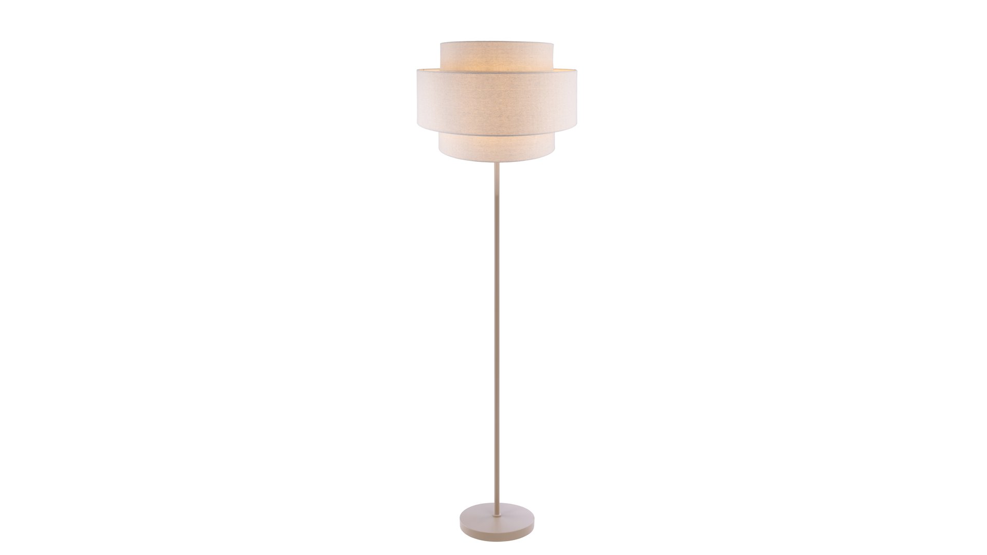 CONFORAMA Lampadaire Métal 160 cm beige CAMILLE
