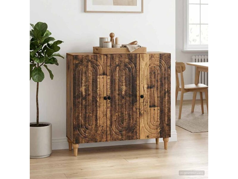  Buffet - bahut - meuble de rangement bois ancien 89 x 34,5 x 80 cm bois d'ingénierie  - Conforama D