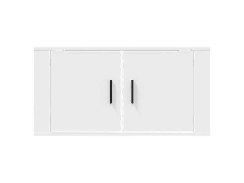  Meuble tv - banc tv - meuble de rangement mural blanc 80x34,5x40 cm  - Conforama D