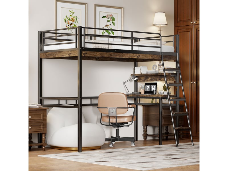  Lit superposé en métal noir 90x200 cm  - Conforama E