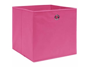 Boîtes de rangement 10 pcs tissu intissé 28x28x28 cm rose