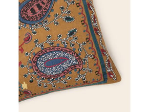 Housse de coussin en broderie paisley  mandana
