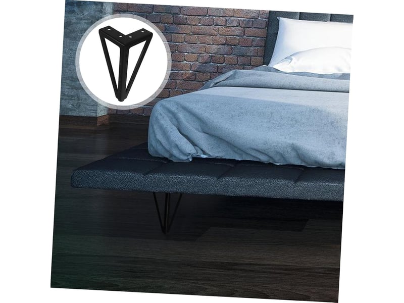  Meuble métal noirs de table basse de rechange robustes pour canapés et bancs  - Conforama B