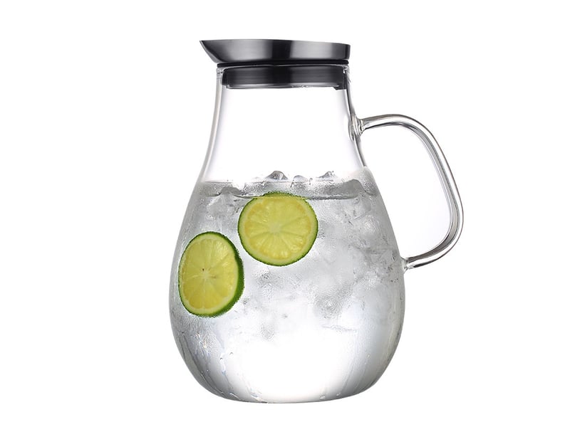 Carafe en verre de 2 litres avec couvercle et bec verseur  - Conforama A