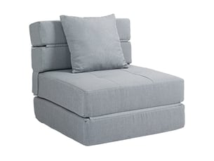 Fauteuil-lit pliant 2-en-1,70x70x61 cm,polyester,gris clair