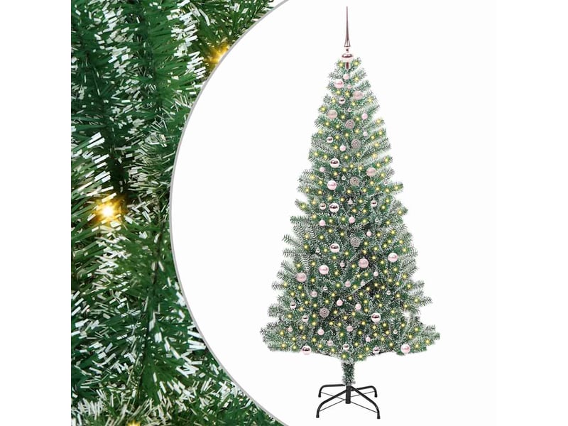  Sapin de noël, arbre de noël artificiel floconné de neige avec lumière led cf61624  - Conforama A