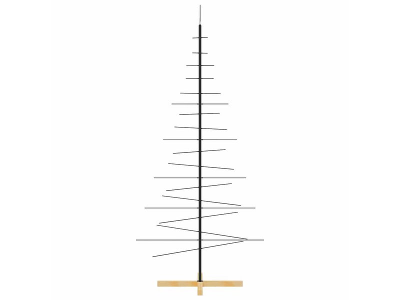  Arbre de noël, sapin de noël en métal avec base en bois noir 180 cm  - Conforama D