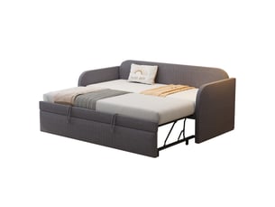 Lit banquette 90x200 cm <strong>SAPGAKS</strong> <strong></strong> coloris gris