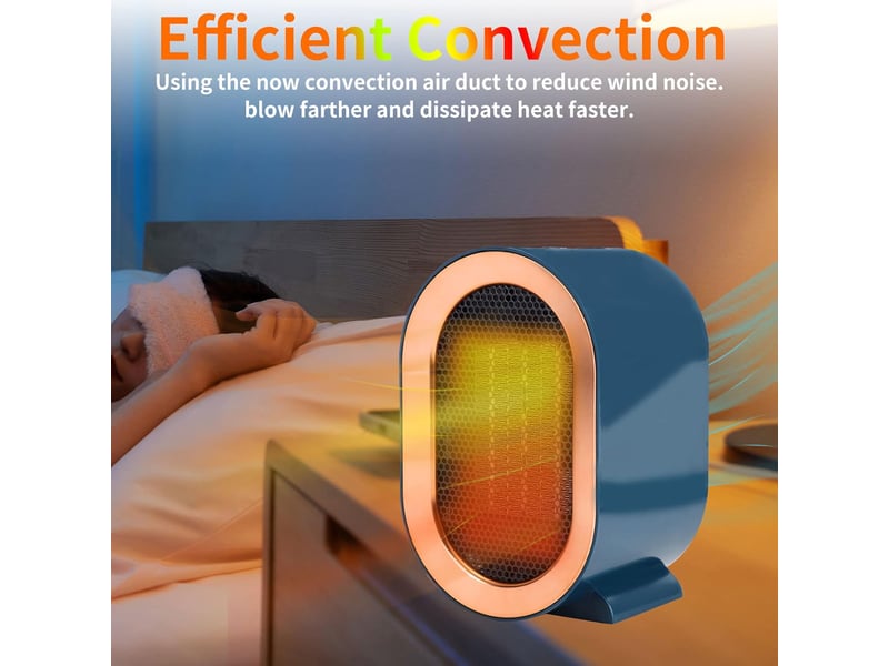  Chauffage électrique (bleu), 800,1200 w, mini chauffage d'appoint électrique portable pour la maison, le bureau, la chambre et la chambre à coucher, multicolore  - Conforama C