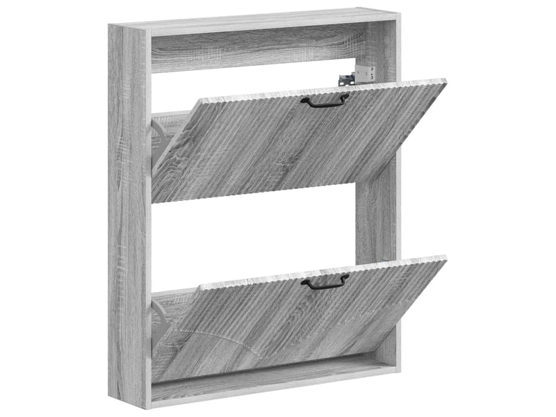  Meuble à chaussures mural, armoire à chaussures hoorn 71x17x86 cm sonoma gris  - Conforama C