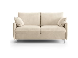 Canapé droit convertible HOMIFAB Astoria 3 places Velours beige