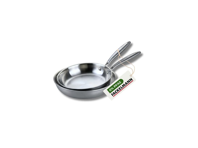 2 poêles 20 cm et 24 cm inox 1810 triply fackelmann vita3 9238650B88 - Conforama A