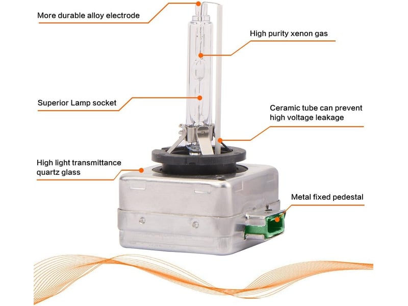  Lot 2 ampoules hid xénon d3s remplacement 12v 35w 6000k  - Conforama C