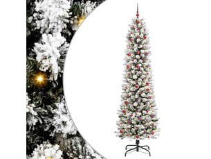 Sapin de noël - arbre de noël artificiel blanc 240 cm pvc, métal et plastique