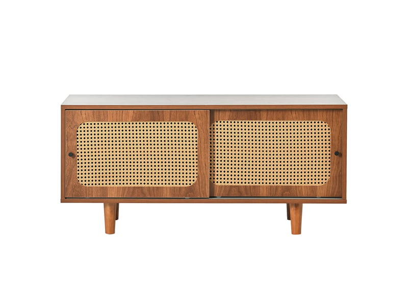  Meuble à chaussures 104x40x48 cm, capacité de rangement flexible grâce aux étagères mobiles, design compact pour couloir et salon, 2 portes  - Conforama A