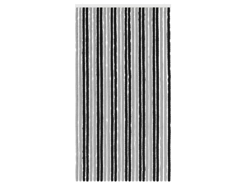 Rideau anti-insectes, moustiquaire en chenille gris et noir 118 x 220 cm cf43461 - Conforama C