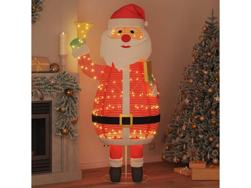  Père noël de noël 200 led blanc chaud 100 x 180 cm tissu  - Conforama C