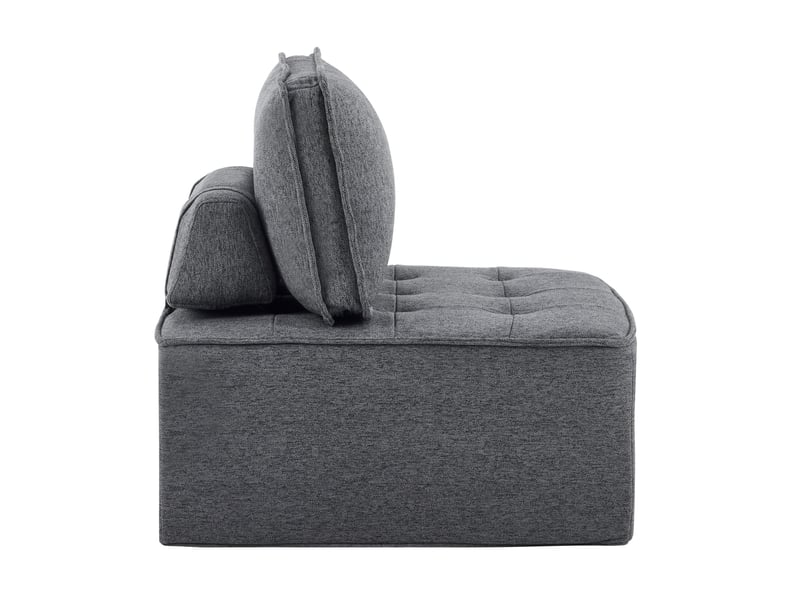 Module de canapé 1 place modulable gris foncé 81 x 81 x 80 cm - Conforama