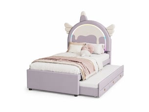 Lit simple 90x200 cm STILVORA   coloris violet