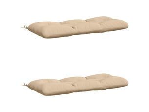 Lot de 2 coussins de banc, coussins d'assise vianen 100 % polyester crème cf57651