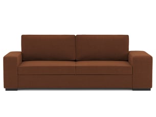 Canapé droit convertible <strong></strong> <strong>ZACK</strong> 3 places Tissu / Microfibre Terracotta