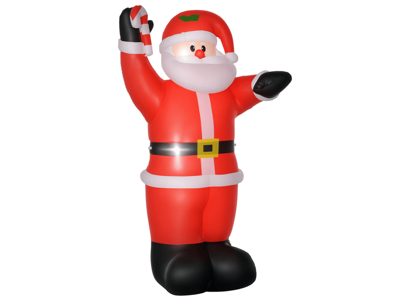  Décoration de noël gonflable, père noël de 2,4 m avec éclairage led et canne de noël  - Conforama A