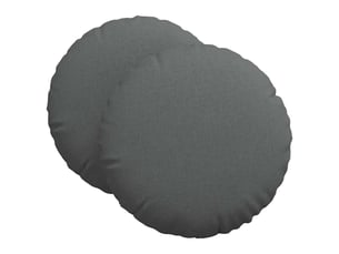 Lot de 2 coussins de siège, coussins décoratifs tissu gris foncé ø80 x 29 cm cf59832