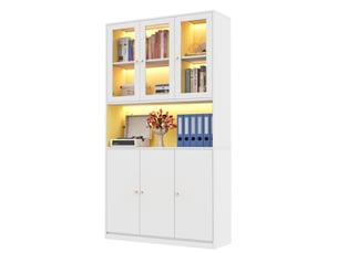 Bibliotheque coloris  blanc  WISHDOR  - 35 cm x 200 cm