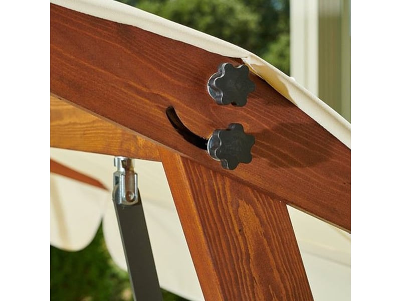  Balancelle de jardin 3 places avec toit inclinable lyon - beige  - Conforama C