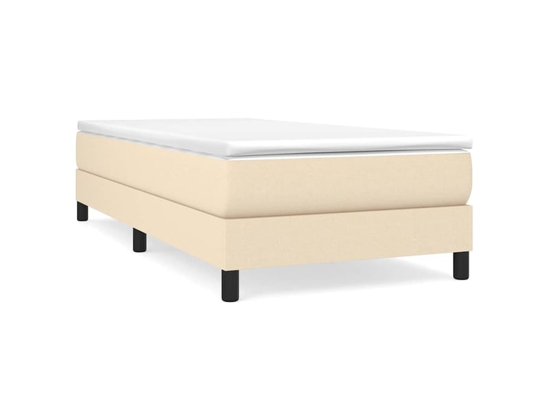  Lit simple- lit adulte -  cadre de lit à lattes crème 80x200 cm tissu  - Conforama A