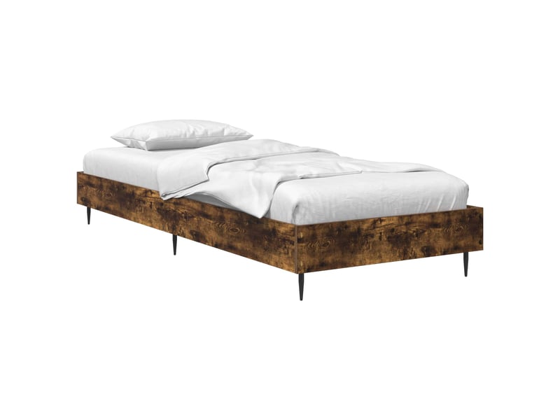  Lit simple- lit adulte -  cadre de lit chêne fumé 80 x 200 cm bois d'ingénierie  - Conforama A
