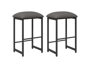 Lot de 2 tabouret de bar, chaise de bar gris clair 40x32x64 cm shl64828